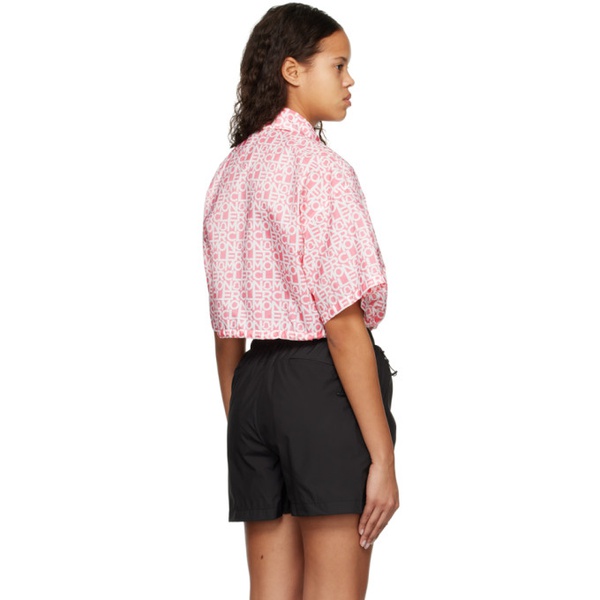 몽클레어 몽클레어 Moncler Pink Printed Shirt 231111F109004
