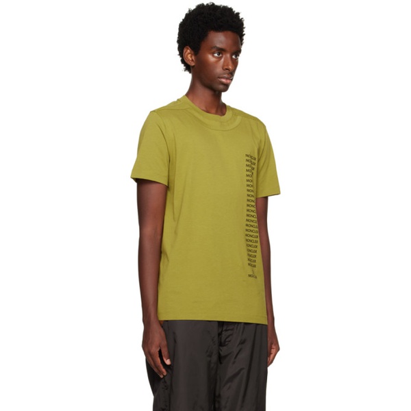 몽클레어 몽클레어 Moncler Green Paneled T-Shirt 232111M213108