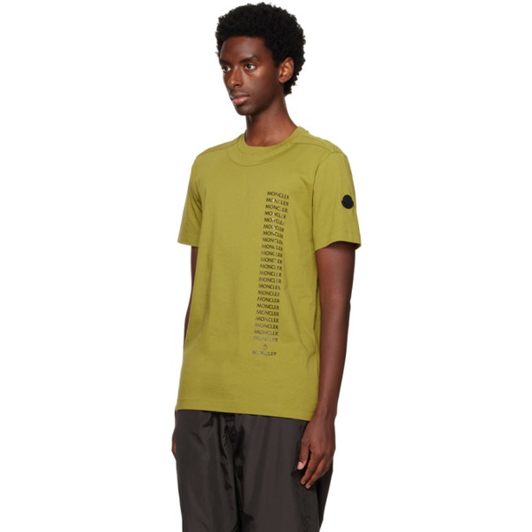 몽클레어 몽클레어 Moncler Green Paneled T-Shirt 232111M213108
