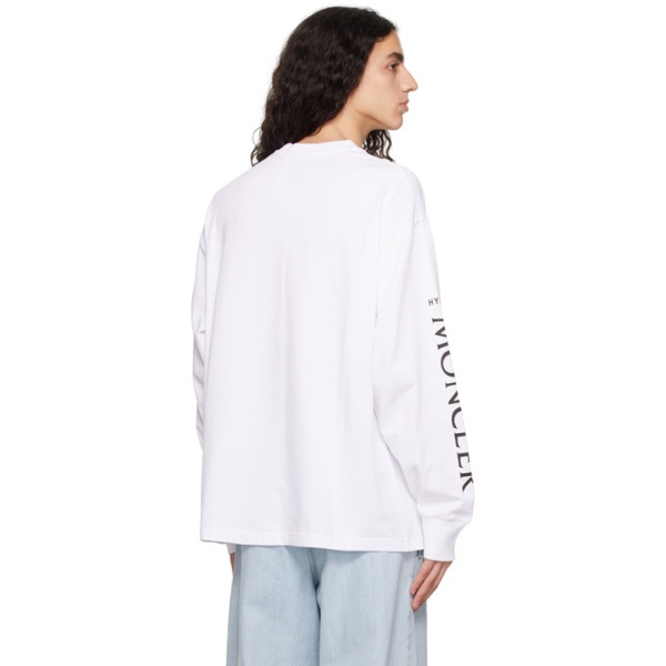 몽클레어 몽클레어 Moncler Genius 4 Moncler HYKE White Print Long Sleeve T-Shirt 231171M213004