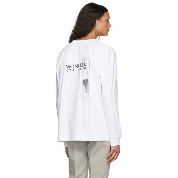 몽클레어 몽클레어 Moncler Genius 6 Moncler 1017 ALYX 9SM White Logo Long Sleeve T-Shirt 221171M213005