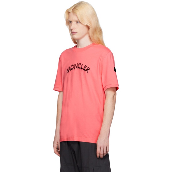 몽클레어 몽클레어 Moncler Pink Printed T-Shirt 241111M213067