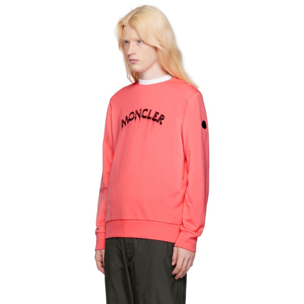몽클레어 몽클레어 Moncler Pink Printed Sweatshirt 241111M204006