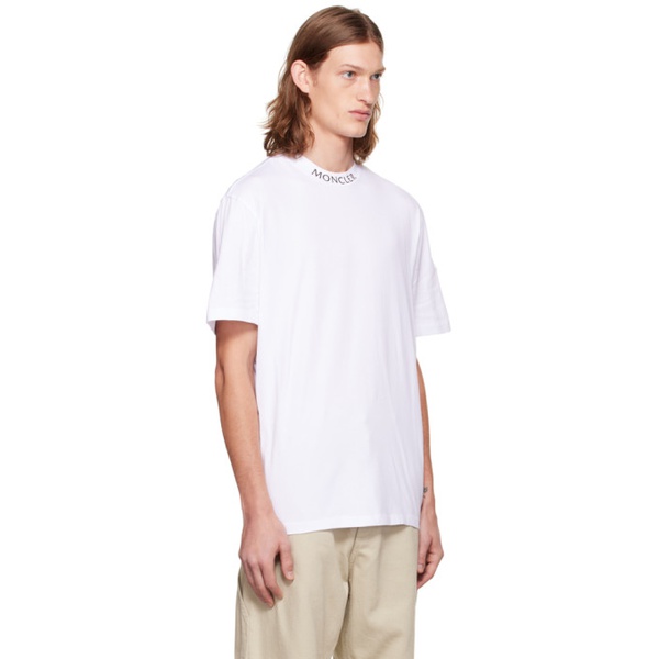 몽클레어 몽클레어 Moncler White Patch T-Shirt 222111M213052