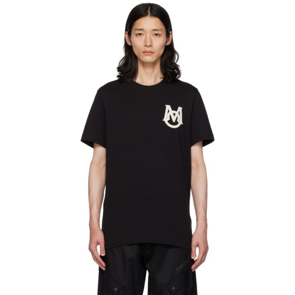 몽클레어 몽클레어 Moncler Black Felted T-Shirt 232111M213059