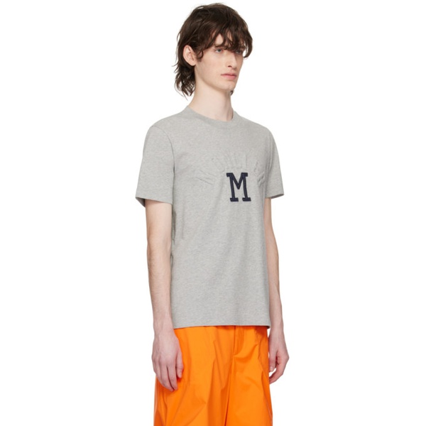 몽클레어 몽클레어 Moncler Gray Embossed T-Shirt 231111M213038