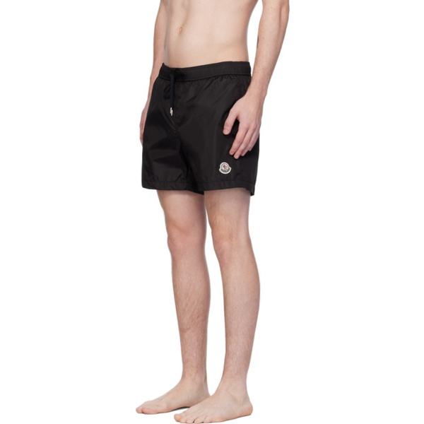 몽클레어 몽클레어 Moncler Black Patch Swim Shorts 241111M208000