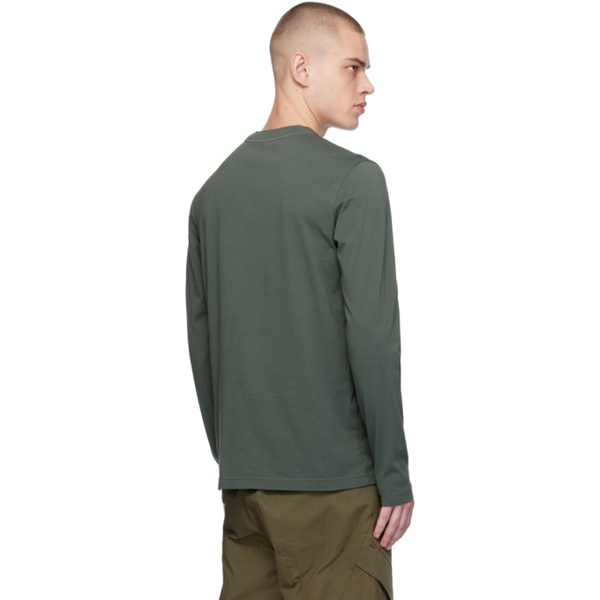 몽클레어 몽클레어 Moncler Green Patch Pocket Long Sleeve T-Shirt 241111M213039