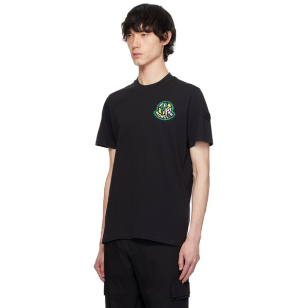 몽클레어 몽클레어 Moncler Black Printed T-Shirt 241111M213063