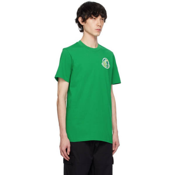 몽클레어 몽클레어 Moncler Green Printed T-Shirt 241111M213064