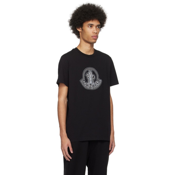 몽클레어 몽클레어 Moncler Black Graphic T-Shirt 241111M213119