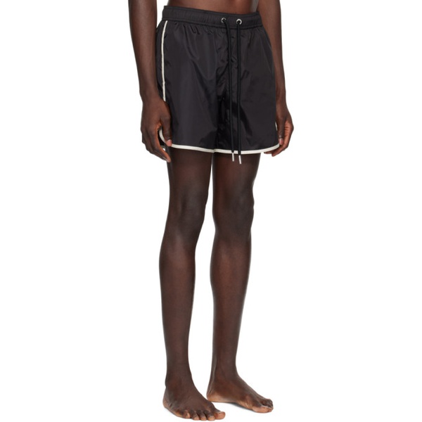 몽클레어 몽클레어 Moncler Black Patch Swim Shorts 241111M208025