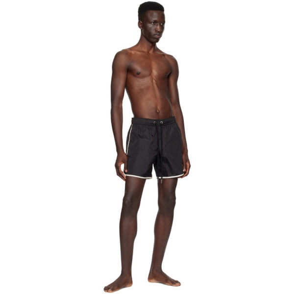 몽클레어 몽클레어 Moncler Black Patch Swim Shorts 241111M208025