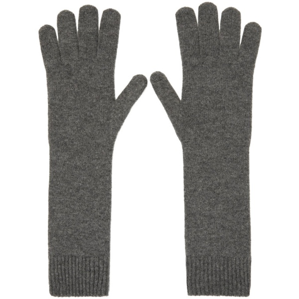 몽클레어 몽클레어 Moncler Gray Logo Patch Gloves 222111F012001