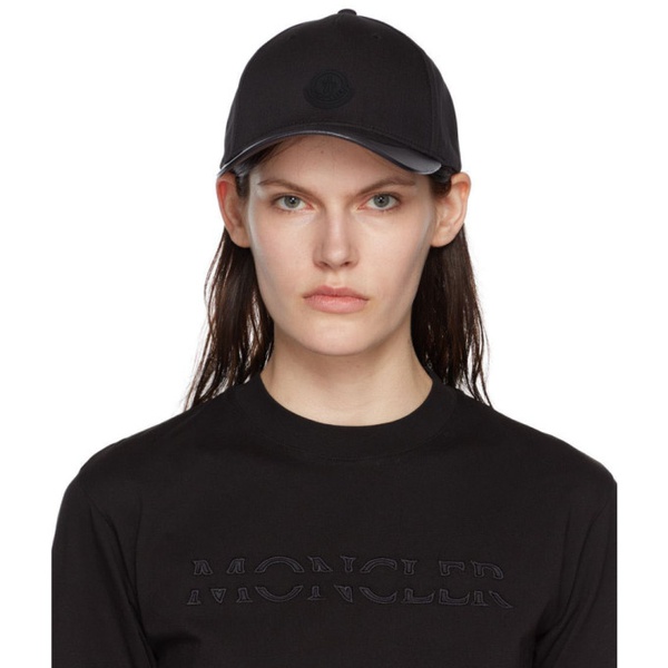 몽클레어 몽클레어 Moncler Black Logo Cap 222111F016002
