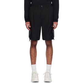 몽클레어 Moncler Black Pleated Shorts 241111M193060