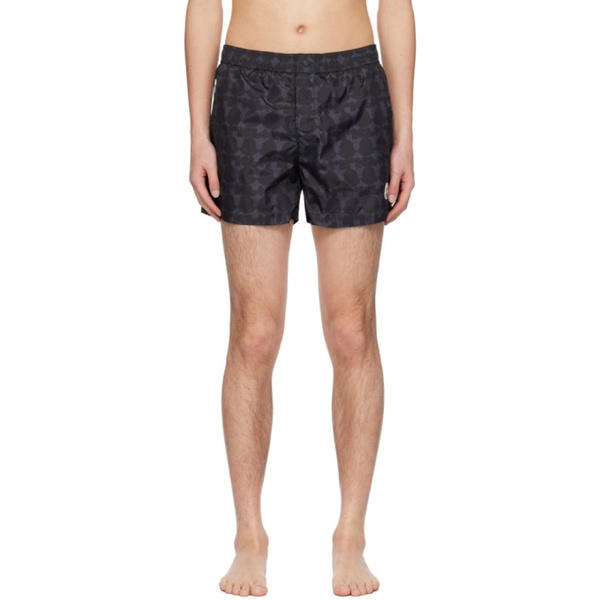 몽클레어 몽클레어 Moncler Black Printed Swim Shorts 241111M208021