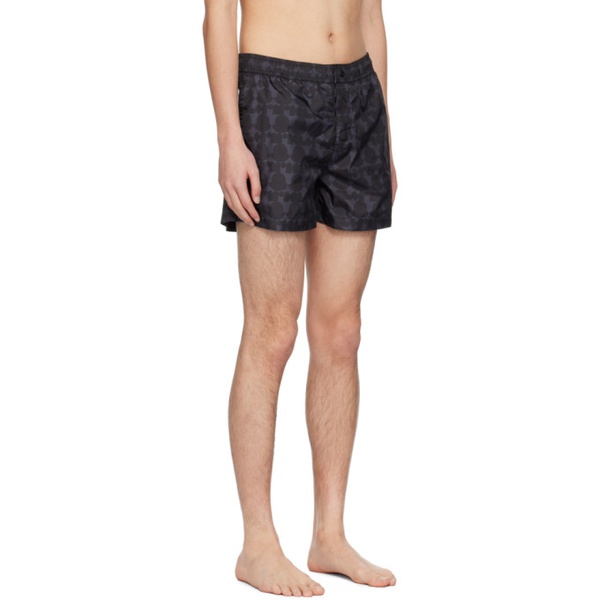 몽클레어 몽클레어 Moncler Black Printed Swim Shorts 241111M208021