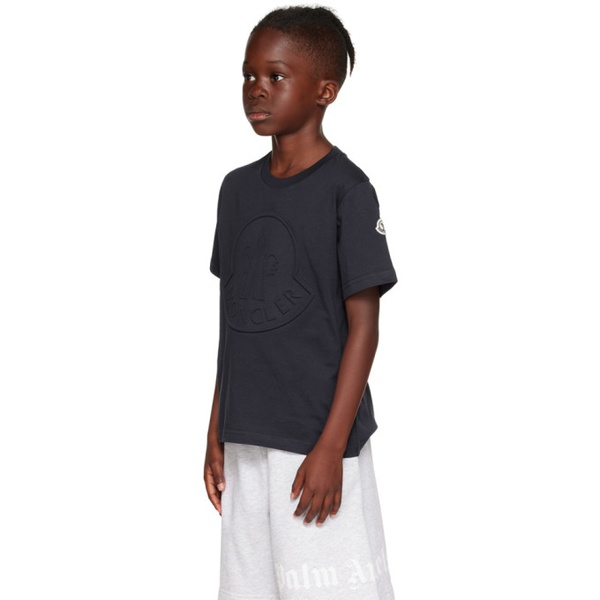 몽클레어 몽클레어 Moncler Enfant Kids Navy Embossed T-Shirt 232815M703005