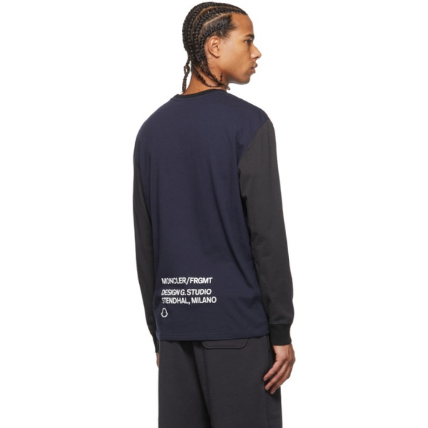 몽클레어 몽클레어 Moncler Genius 7 Moncler FRGMT Hiroshi Fujiwara Black Long Sleeve T-Shirt 212171M213013