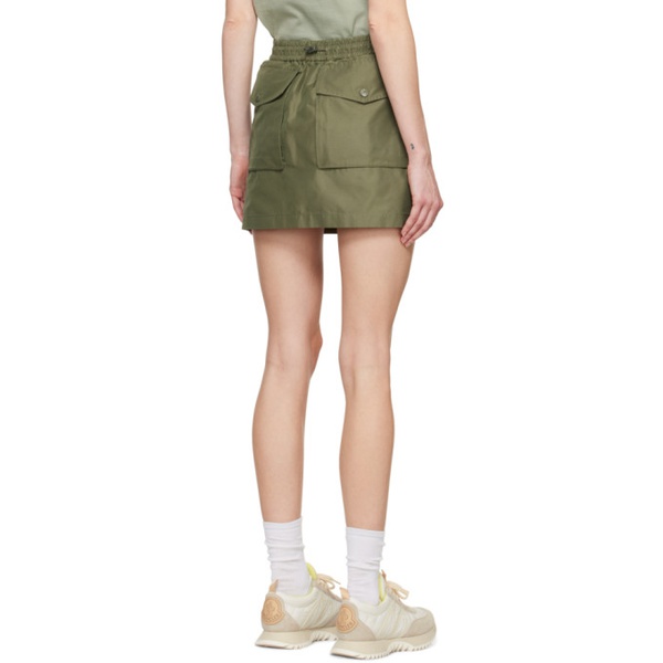 몽클레어 몽클레어 Moncler Green Flap Pocket Miniskirt 241111F090001
