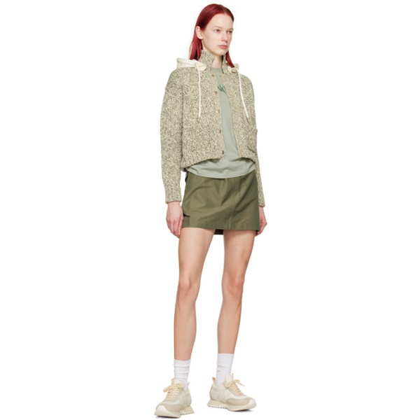 몽클레어 몽클레어 Moncler Green Flap Pocket Miniskirt 241111F090001