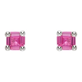 Mondo Mondo Silver & Pink Atomic Earrings 232416F022032