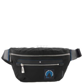 몽블랑 Black Nylon Blue Spirit Belt Bag 129078