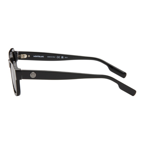  몽블랑 Black Rectangular Sunglasses 241926M134011