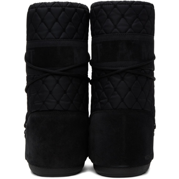  Moon Boot Black Icon Quilted Boots 241970M223007