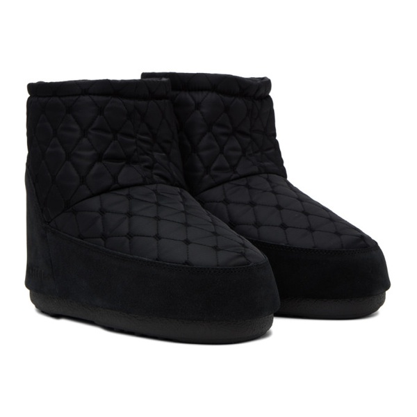  Moon Boot Black Icon Low No Lace Quilted Boots 241970M223005