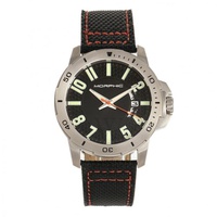 Morphic MEN'S M70 Series Leather Black Dial Watch 7001