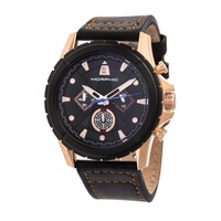 Morphic MEN'S M57 Series Chronograph Genuine Leather Black Dial Watch 5705