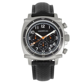 Morphic MEN'S M83 Series Chronograph Genuine Leather Black Dial Watch MPH8304
