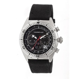 Morphic MEN'S M53 Series Chronograph Leather Black Dial Watch 5301