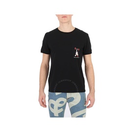모스키노 Moschino Underwear Mens Black Cotton T-Shirt A1911-8108-555