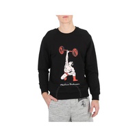 모스키노 Moschino Black Graphic Print Cotton Sweatshirt A1724-8123-555