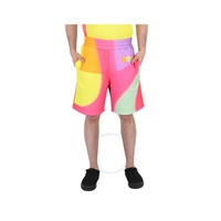 모스키노 Moschino Multi Rainbow Print Cotton Sweat Shorts A0338-5227-3888