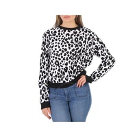 모스키노 Moschino Underwear Leopard Print Cotton Sweatshirt A1725-9011-1555