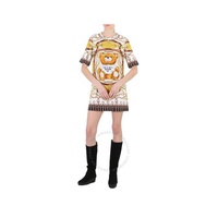 모스키노 Moschino Teddy Bridle-Print T-Shirt Dress V0445-5540-1003