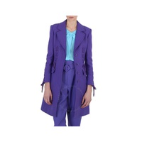모스키노 Moschino Ladies Purple Long Single-Breasted Coat A0620-5513-0278