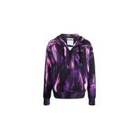 모스키노 Moschino Purple Painting Zip Hooded Sweatshirt, Brand Size 46 (US Size 36) A1711-5227-4270