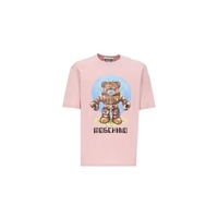 모스키노 Moschino Pink Cotton Robot Bear T-Shirt V0726-7041-1187