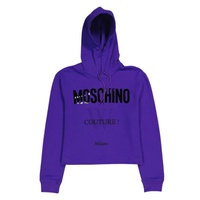 모스키노 Moschino Couture Purple Logo Print Hooded Sweatshirt A1714-5528-4278