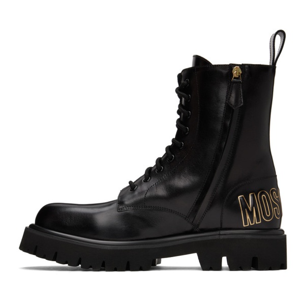  모스키노 Moschino Black Combat Boots 232720M223001