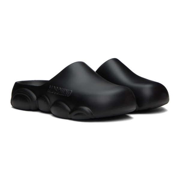 모스키노 Moschino Black Gummy Bear Slippers 232720F121006