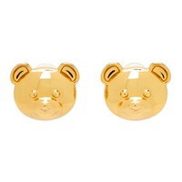 모스키노 Moschino Gold Teddy Bear Earrings 232720F022005