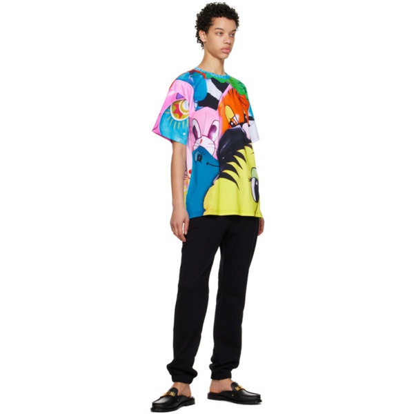  모스키노 Moschino Multicolor Inflatable Animals T-Shirt 231720F110038