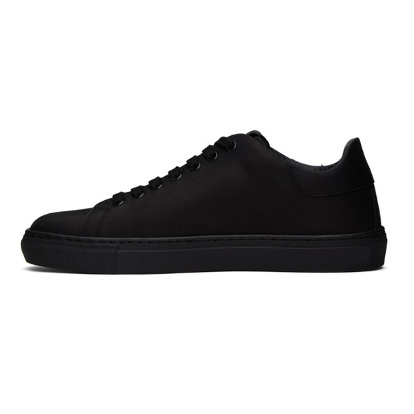  모스키노 Moschino Black Leather Sneakers 232720M237011