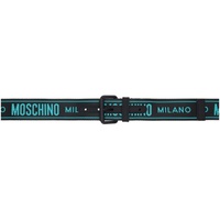 모스키노 Moschino Black Jacquard Logo Belt 241720M131003